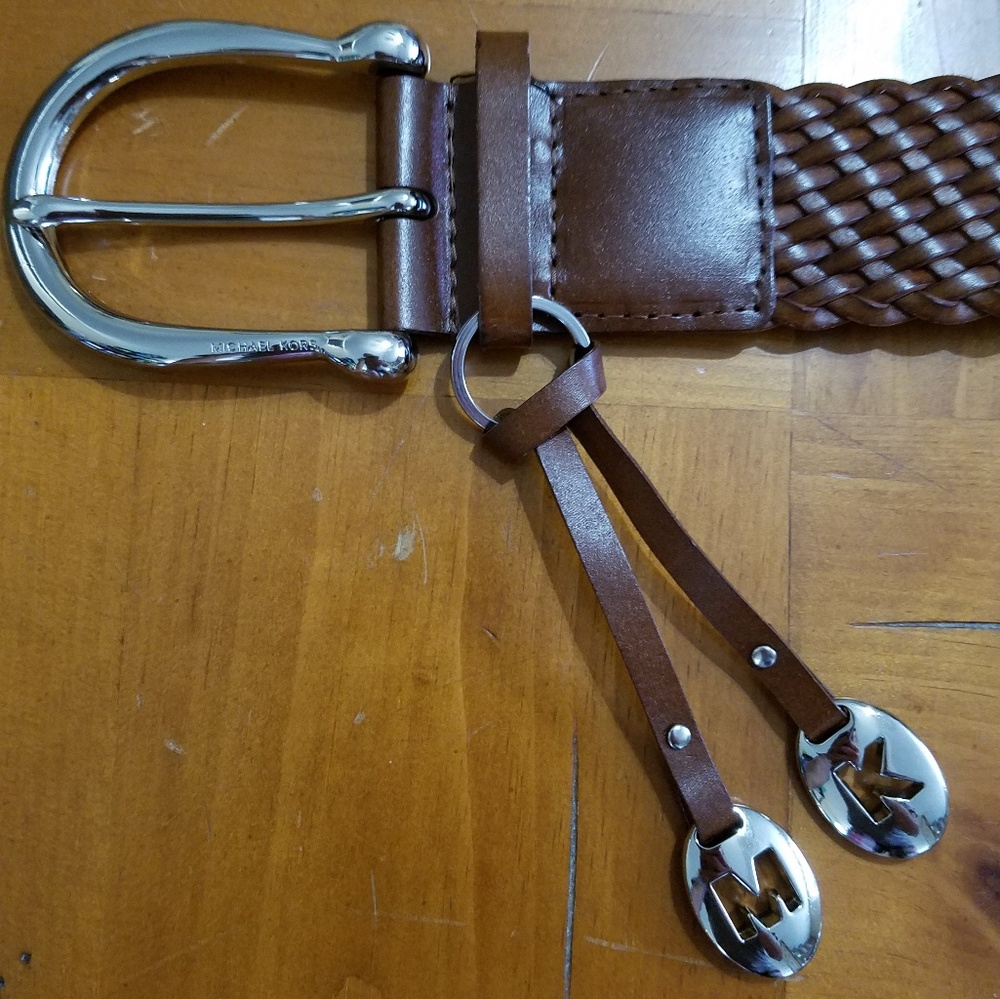 MICHAEL KORS BRAIDED LEATHER WOMEN'S SMALL BELT
